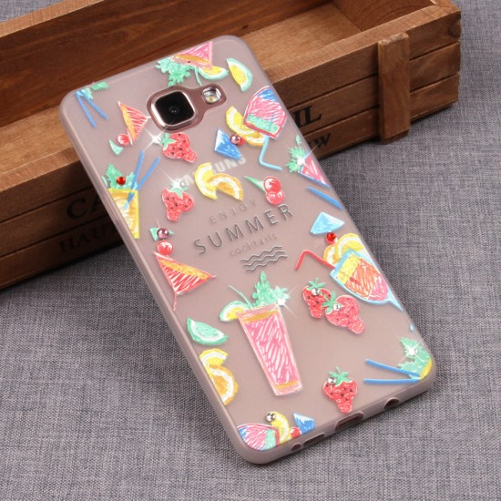Матовый чехол со стразами для Samsung Galaxy A5 (2016), арт.009649