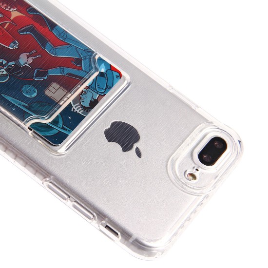 Силиконовый чехол для iPhone 7 Plus с карманом для карт, арт. 013019