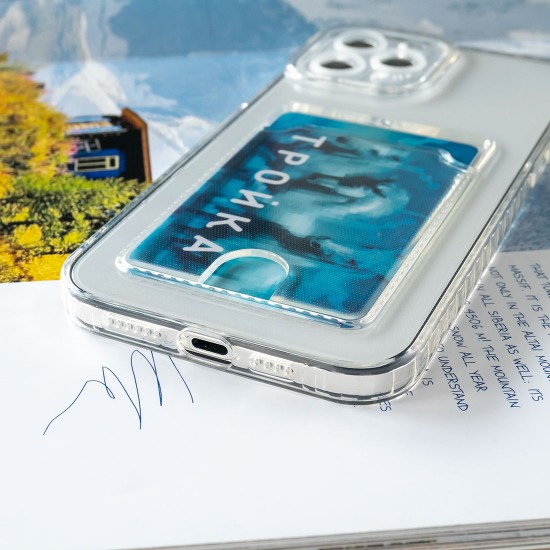 Силиконовый чехол для iPhone 13 Pro Max с карманом для карт, арт. 013019