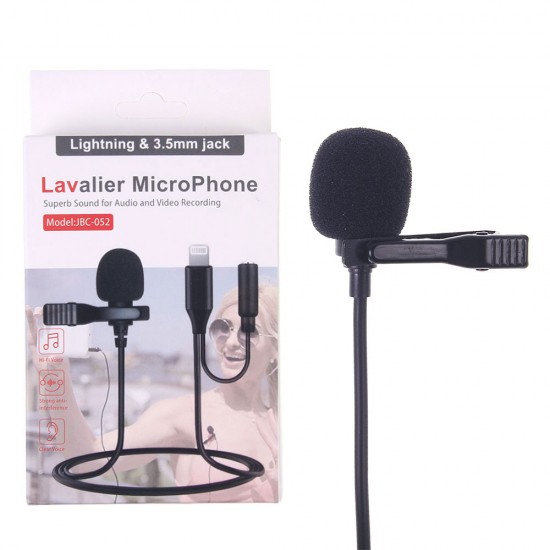 Микрофон петличка Lightning + 3.5, арт.012598