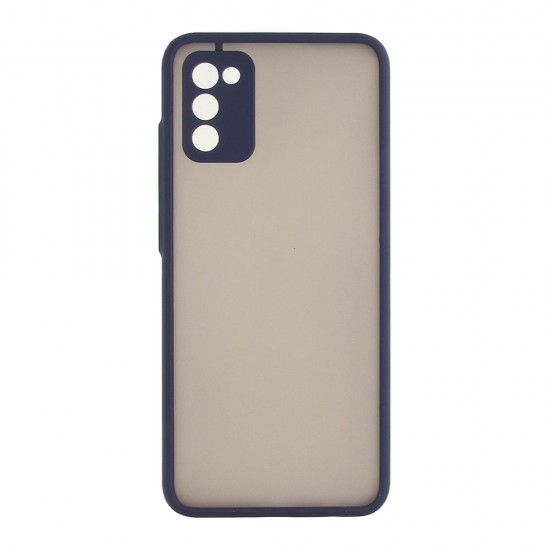 Чехол для Samsung Galaxy A02s,ТПУ, матовый, с цветными бортиками, арт 011417