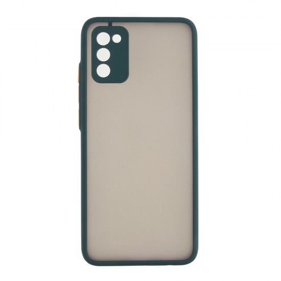 Чехол для Samsung Galaxy A02s,ТПУ, матовый, с цветными бортиками, арт 011417