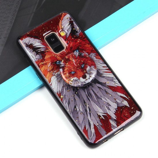 Чехол ТПУ с попсокетом для Samsung Galaxy A8 (2018), арт.010894