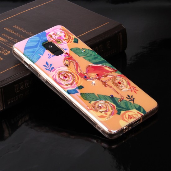 Панель ТПУ Blue Shine со стразами для Samsung Galaxy A8+ (2018), арт.010444-1