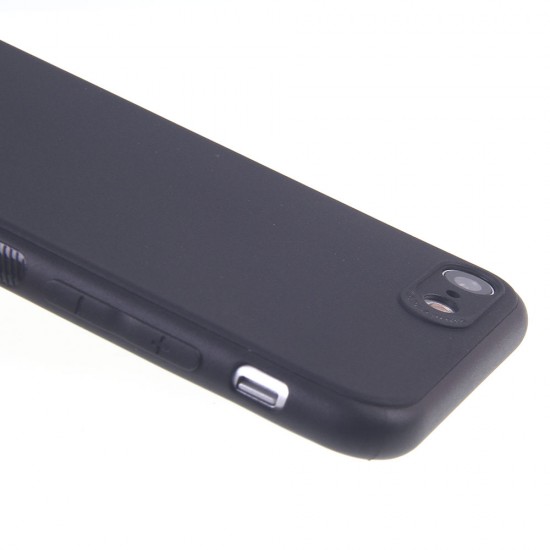 Чехол для iPhone 7/8/SE2020 черный силиконовый с защитой камеры, арт.012424