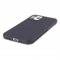 Чехол для iPhone 12/12 Pro черный силиконовый с защитой камеры, арт.012424
