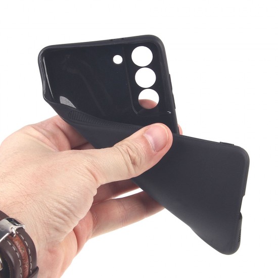 Чехол для Samsung Galaxy S21 черный силиконовый с защитой камеры, арт.012424