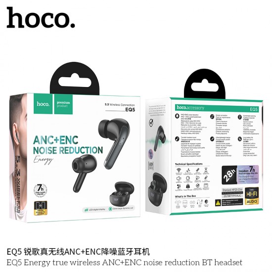 Беспроводные наушники Hoco EQ5 ANC+ENC, арт.013333