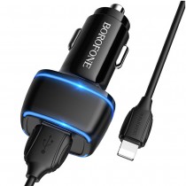 Автомобильная зарядка Borofone BZ14 12w 2 USB, арт.013305