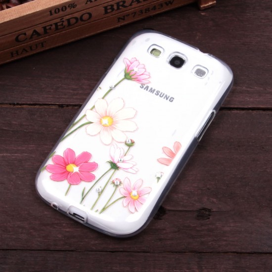 Силиконовый чехол со стразами для Samsung i9300 Galaxy S3, арт.009160