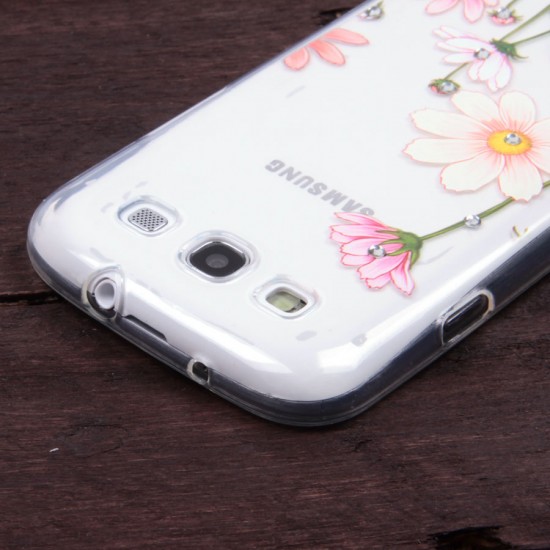 Силиконовый чехол со стразами для Samsung i9300 Galaxy S3, арт.009160