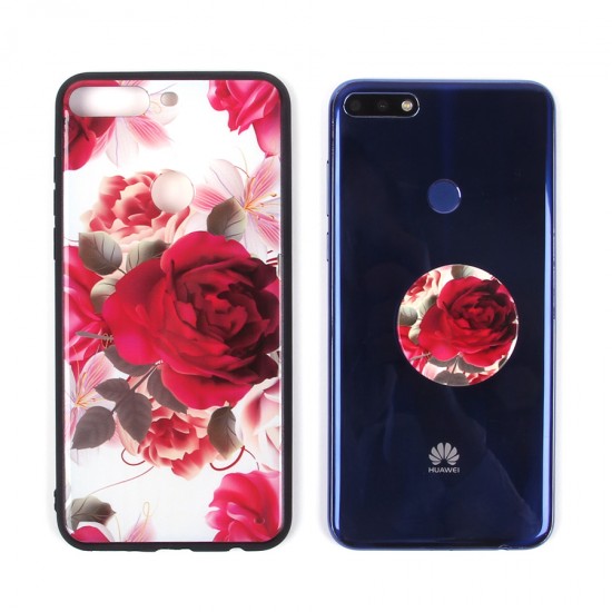 Чехол ТПУ с попсокетом для Huawei Honor 7С Pro/Y7 Prime (2018), арт.010680