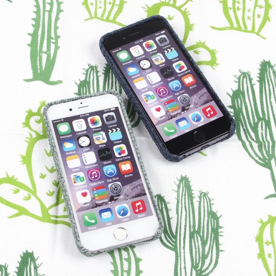 Чехол текстильный с сердечками для iPhone 6/6S, арт.011569