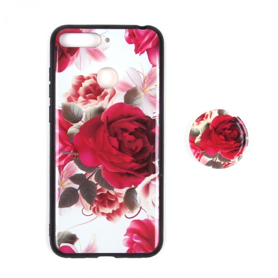 Чехол ТПУ с попсокетом для Huawei Honor 7A Pro/Y6 Prime (2018), арт.010680