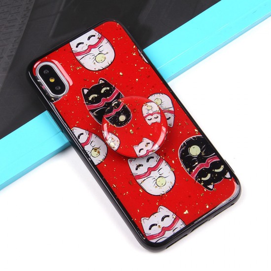 Чехол ТПУ с попсокетом для iPhone X/XS, арт.010897