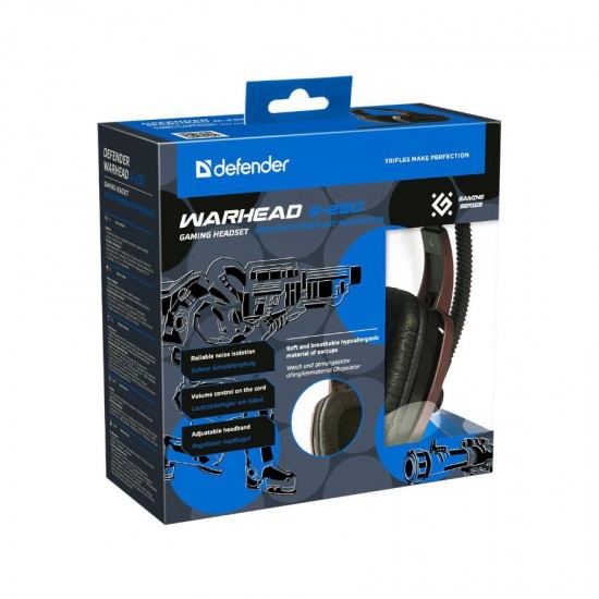 Гарнитура игровая DEFENDER Warhead G-250, арт. 003434
