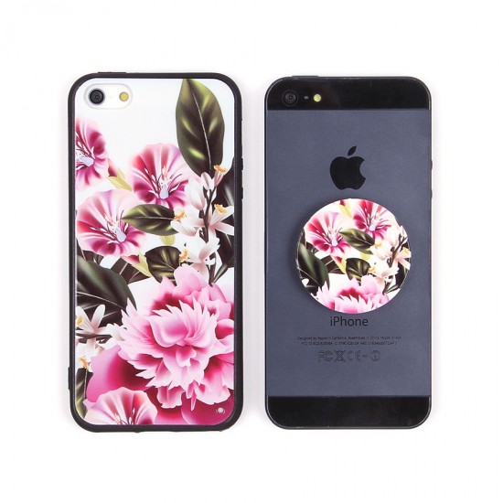 Чехол ТПУ с попсокетом для iPhone 5/5S, арт.010682