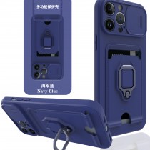 Чехол на iPhone 12 с защитой камеры, магнитным держателем и подставкой, арт.013036