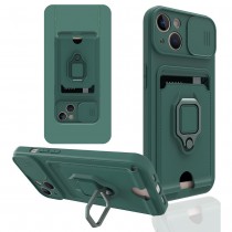 Чехол на iPhone 13 Pro с защитой камеры, магнитным держателем и подставкой, арт.013036