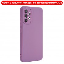 Чехол на Samsung Galaxy A32 4G с защитой камеры, ТПУ, арт.013034