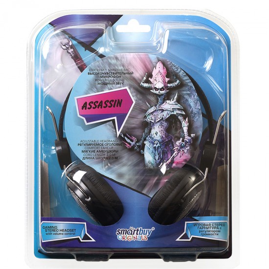 Гарнитура игровая SmartBuy SBH-7100 Assassin накладная, арт.003965