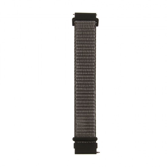 Ремешок Нейлоновый для Samsung Galaxy Watch 20мм Черный+серый, арт.012248