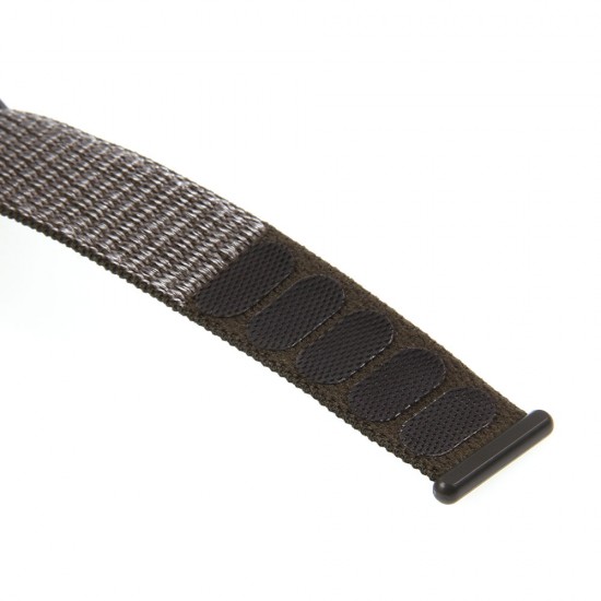 Ремешок Нейлоновый для Samsung Galaxy Watch 20мм Черный+серый, арт.012248