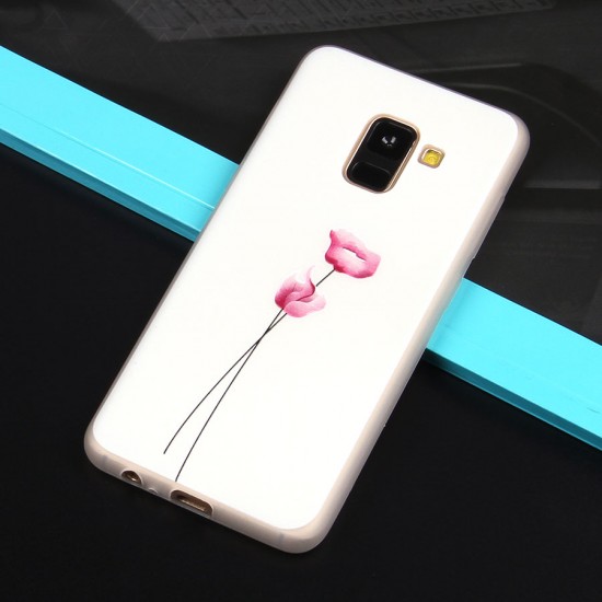 Чехол ТПУ с цветами для Samsung Galaxy A8 (2018), арт.010774