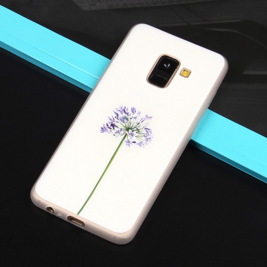 Чехол ТПУ с цветами для Samsung Galaxy A8 (2018), арт.010777