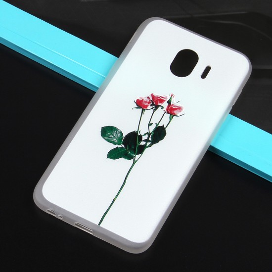 Чехол ТПУ с цветами для Samsung Galaxy J4 (2018), арт.010776
