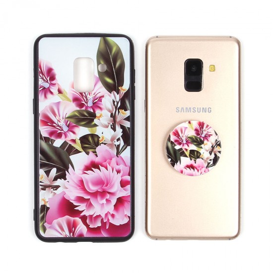 Чехол ТПУ с попсокетом для Samsung Galaxy A8 (2018), арт.010682