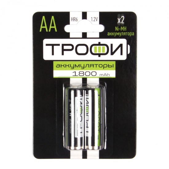 Аккумулятор AA Трофи HR6-2BL 1800mAh, арт.003445