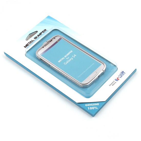 Бампер металлический со стразами для Samsung i9500 Galaxy S4, арт.003392