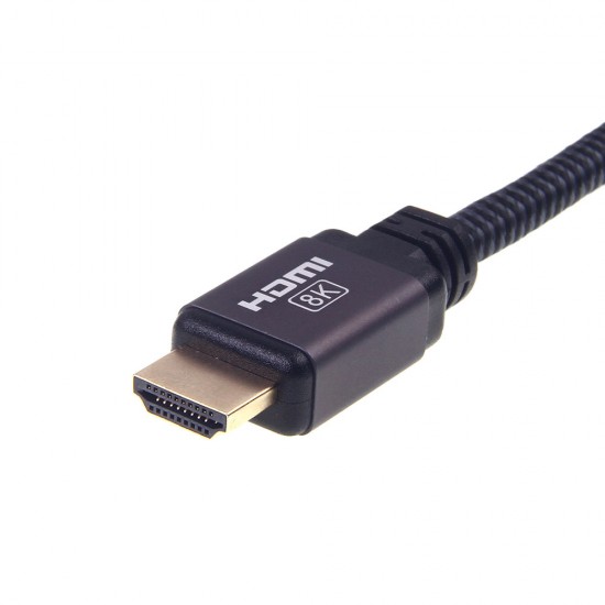 Кабель HDMI, версия 2.1, AL-коннектор, в оплетке, RT-05-04, 1м, арт. 012750
