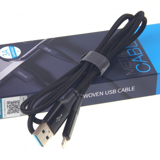 Кабель для iPhone Celebrat CB-05 3A , 1 м, арт.012378