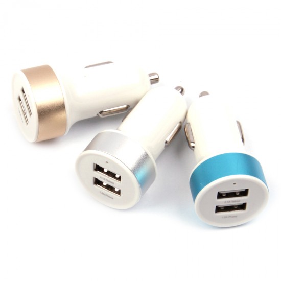 Автомобильный адаптер на 2 USB 3100 mAh, арт.008410