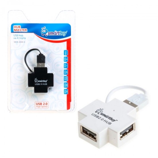 USB HUB SmartBuy SBHA-6900 4 порта, арт.010256
