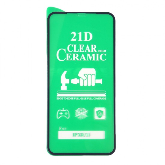 Стекло Ceramic iPhone 11/XR противоударное, в тех.упак. (в комп. 25 шт), арт. 012537