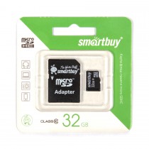 MICRO SD 32Gb Smart Buy Class 10 с адаптером SD