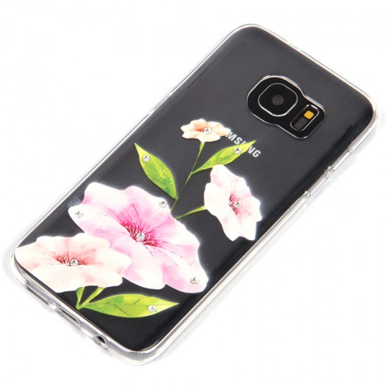Силиконовый чехол со стразами для Samsung Galaxy S7 Edge, арт. 009165