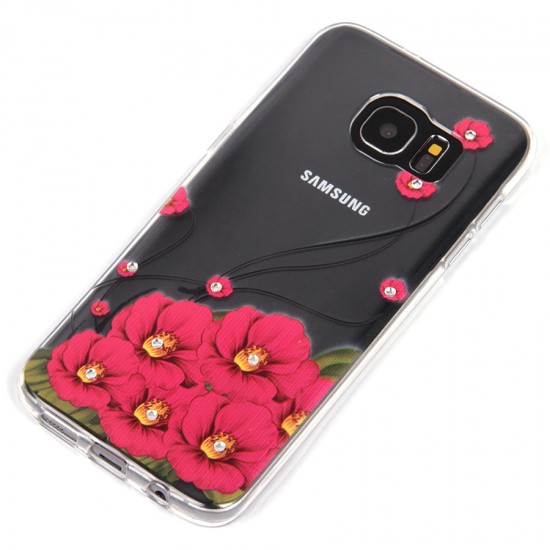 Силиконовый чехол со стразами для Samsung Galaxy S7 Edge, арт. 009167