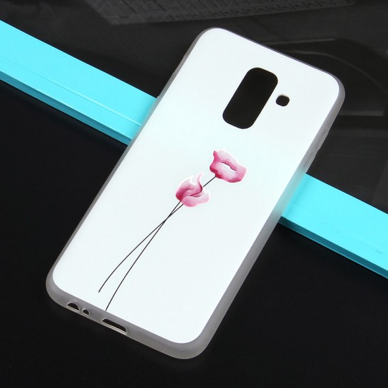 Чехол ТПУ с цветами для Samsung Galaxy A6+ (2018), арт.010774