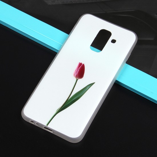 Чехол ТПУ с цветами для Samsung Galaxy A6+ (2018), арт.010775