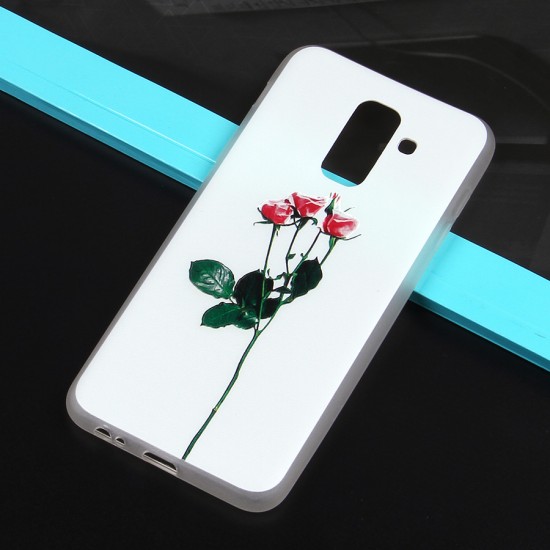 Чехол ТПУ с цветами для Samsung Galaxy A6+ (2018), арт.010776
