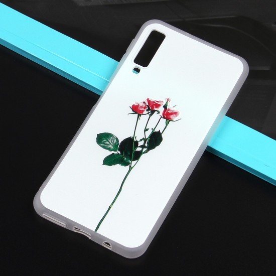 Чехол ТПУ с цветами для Samsung Galaxy A7 (2018), арт.010776