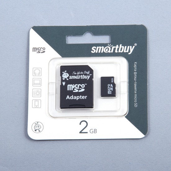 MICRO SD 2Gb Smart Buy Class 4 с адаптером SD