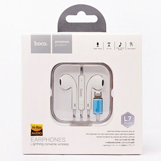 Стерео гарнитура Hoco L7 Plus с разъемом Lightning для iPhone, арт.011695