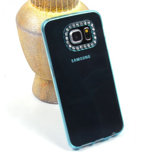 Силиконовый чехол со стразами для Samsung Galaxy S6 edge, арт. 008592
