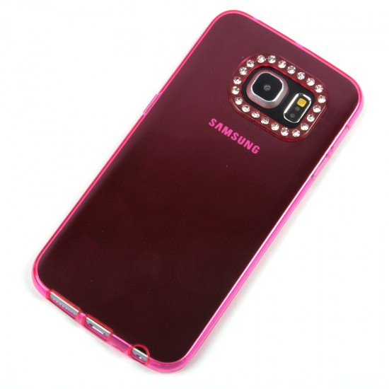 Силиконовый чехол со стразами для Samsung Galaxy S6 edge, арт. 008592