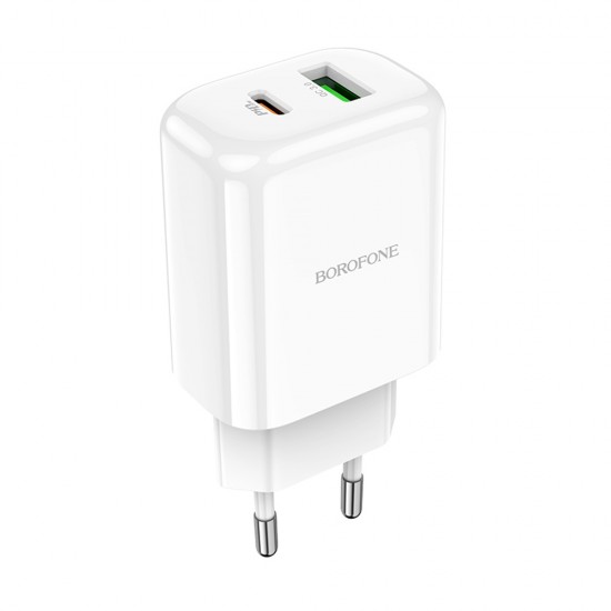 Сетевое зарядное устройство 2 в 1 Borofone BN4 Potential PD20W+QC3.0, арт.012737